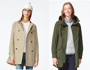 ユニクロのレディースのスプリングコート×デザイン