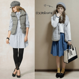 ダウンベスト グレー のレディースのコーデ おすすめのダウンベストを紹介 レディースコーデコレクション