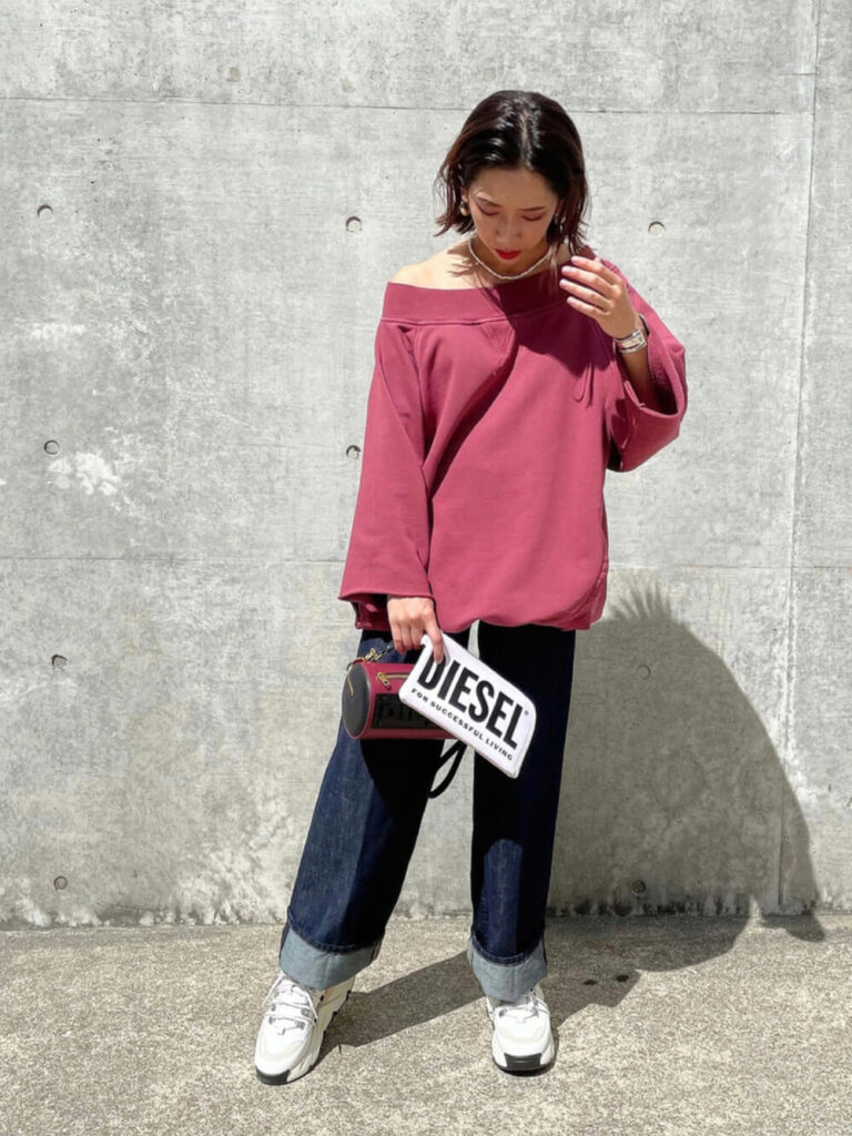 全国送料無料・イイ店 洗練されたデザイン DIESEL F-ANGS-B1 刺繍が可愛いスウェット S トレーナー/スウェット