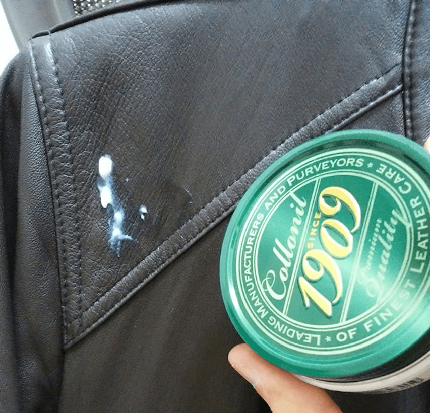 レザージャケットの薄い汚れのお手入れ方法：専用クリーム