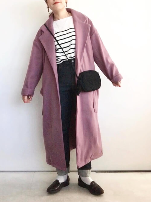 低身長さん女性のチェスターコートの選び方：大きめの襟デザイン