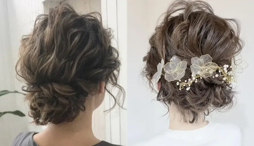 結婚式のボブの髪型 編み込みなど自分で簡単ヘアアレンジ レディースコーデコレクション