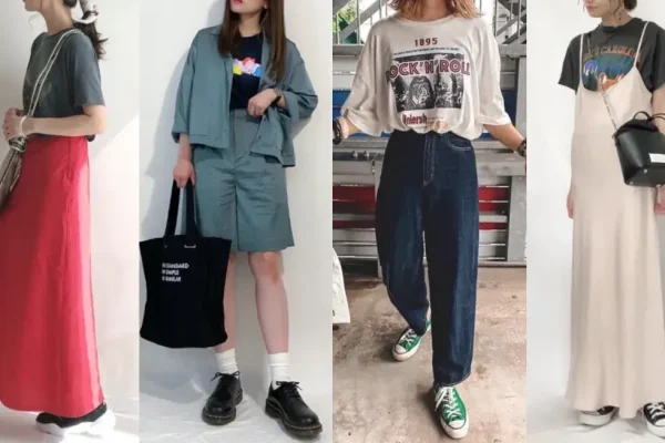 バンドTシャツのコーデ！大人女子のかっこ可愛い着こなし方を紹介！
