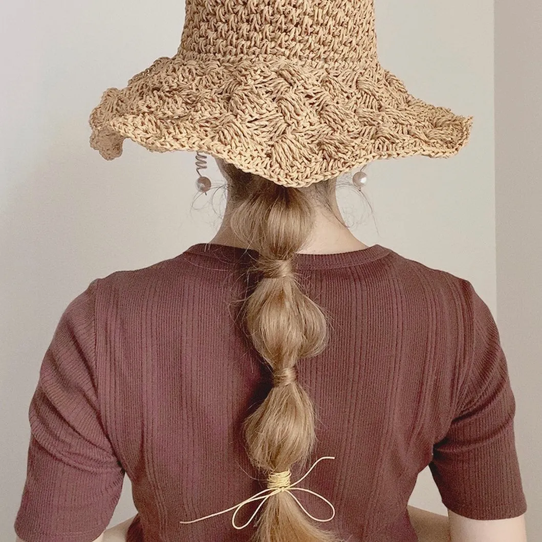 麦わら帽子に合う髪型：玉ねぎヘア