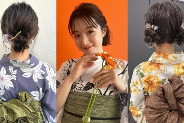 【ボブ向け】浴衣に合うヘアアレンジ2024！簡単まとめ髪や編み込みヘアを紹介！